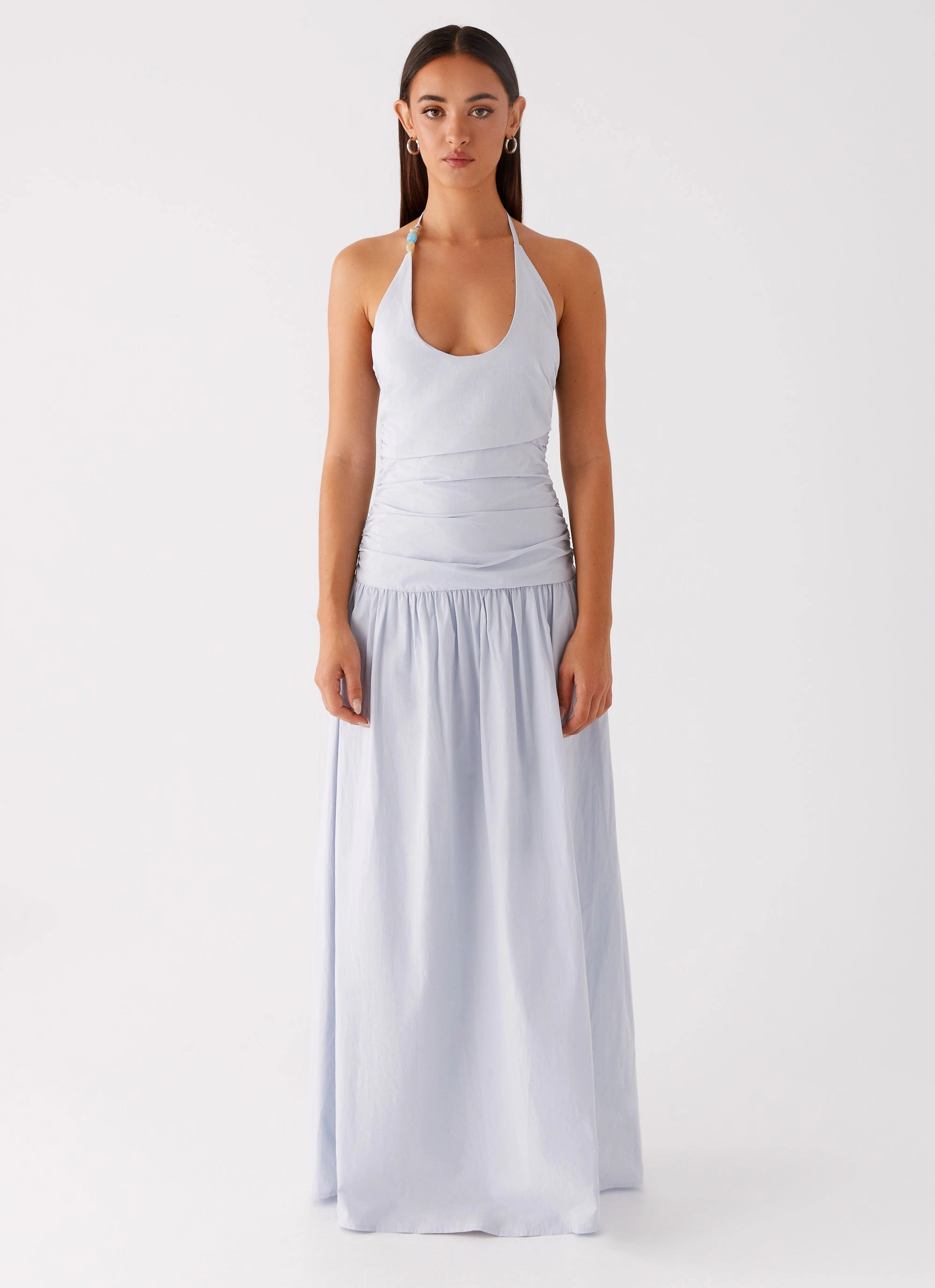 Cristina Halter Maxi Dress - Cornflower Blue