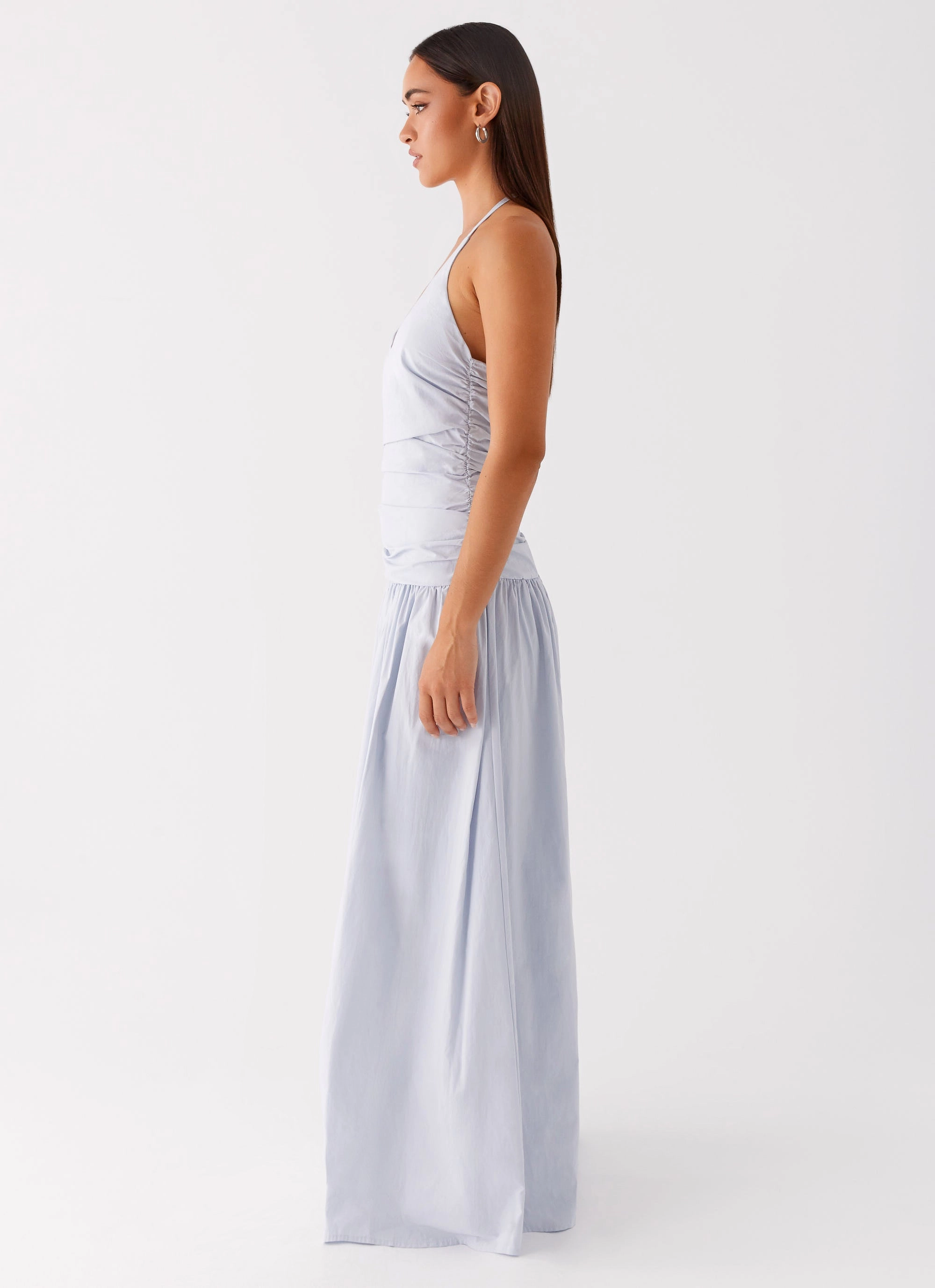 Cristina Halter Maxi Dress - Cornflower Blue