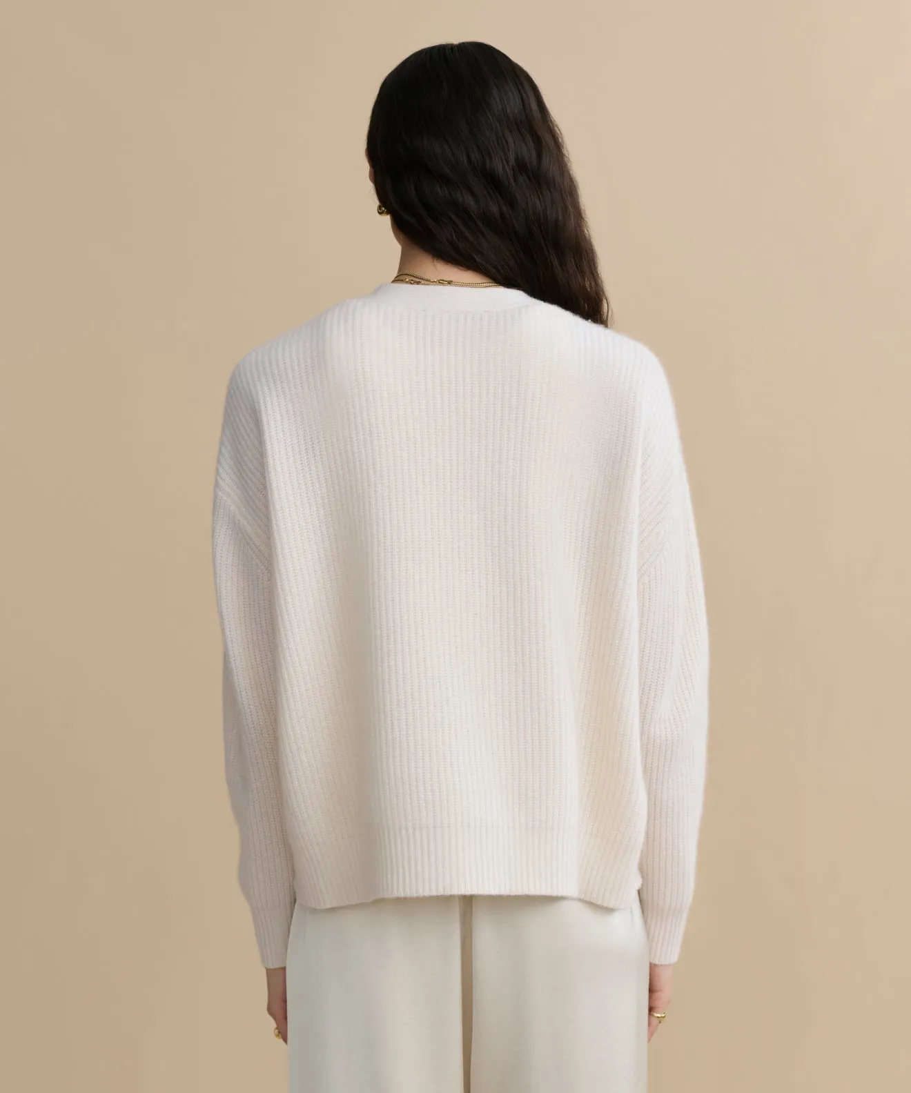 Cropped Cashmere Cocoon Cardigan