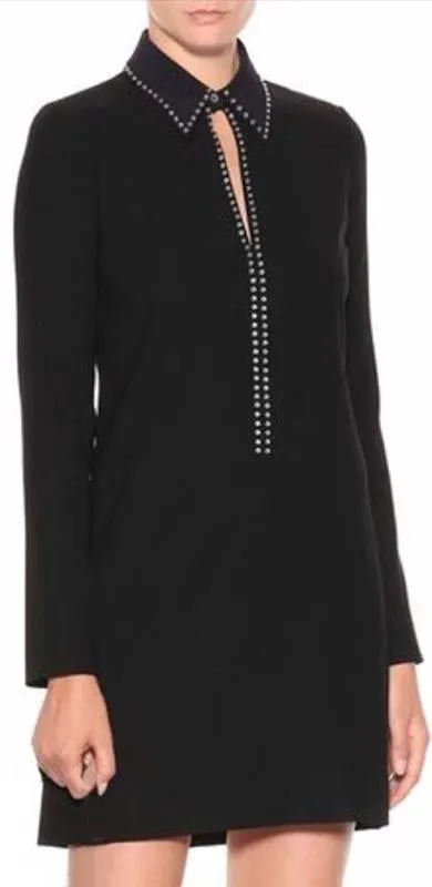 Crystal-Embellished Crêpe Mini Dress