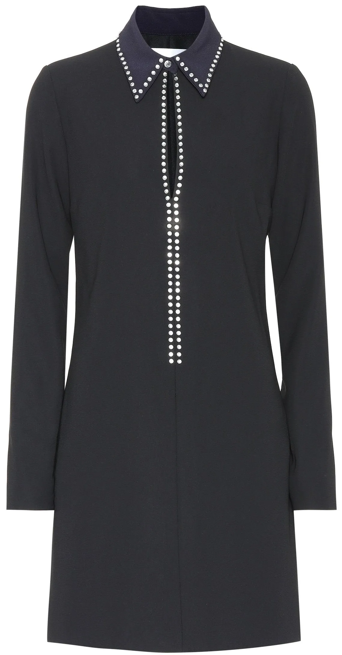 Crystal-Embellished Crêpe Mini Dress