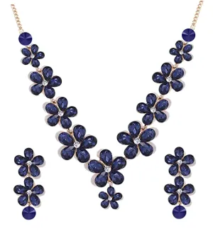 Crystal Necklace Jewellery set with Earrings