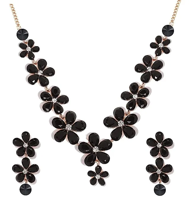 Crystal Necklace Jewellery set with Earrings