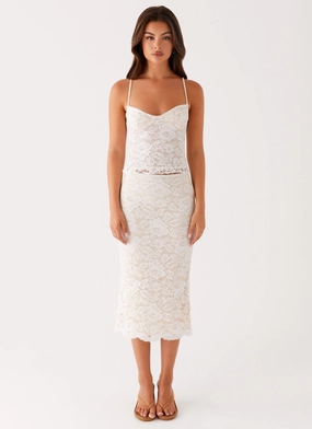 Crystal Clear Lace Top - Ivory Crystal Clear Lace Top - Ivory