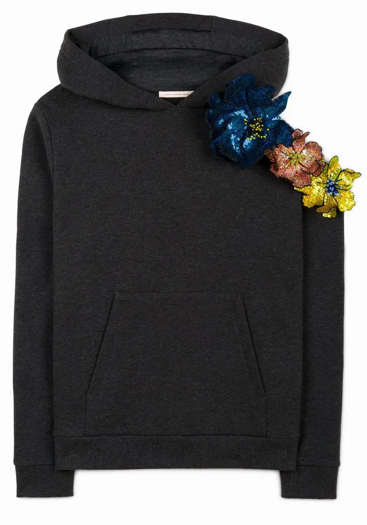 Cut-Out Flower Hoodie