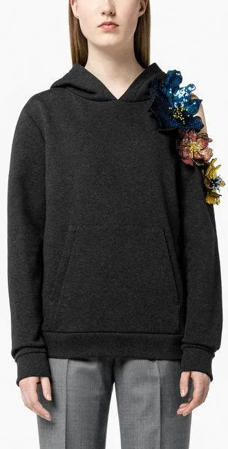 Cut-Out Flower Hoodie