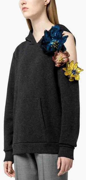 Cut-Out Flower Hoodie
