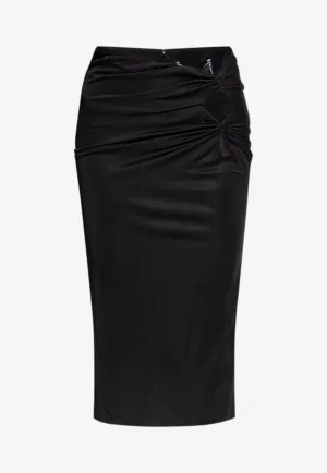Cut-Out Knot Detail Midi Skirt