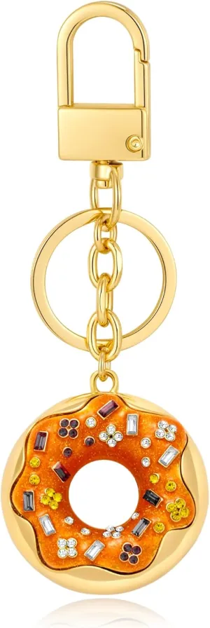 Cute Donut Keychain,Bag Charms, Heart Lollipop Key chains Accessories Decor for Women Purse