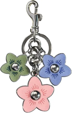 Cute Flower Keychain Bag Charms Purse Zipper Pull Backpack Accessories Purse Charms For HandbagsThree Flowers