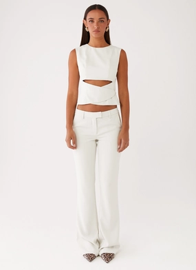 Cyra Wrap Top - Ivory Cyra Wrap Top - Ivory