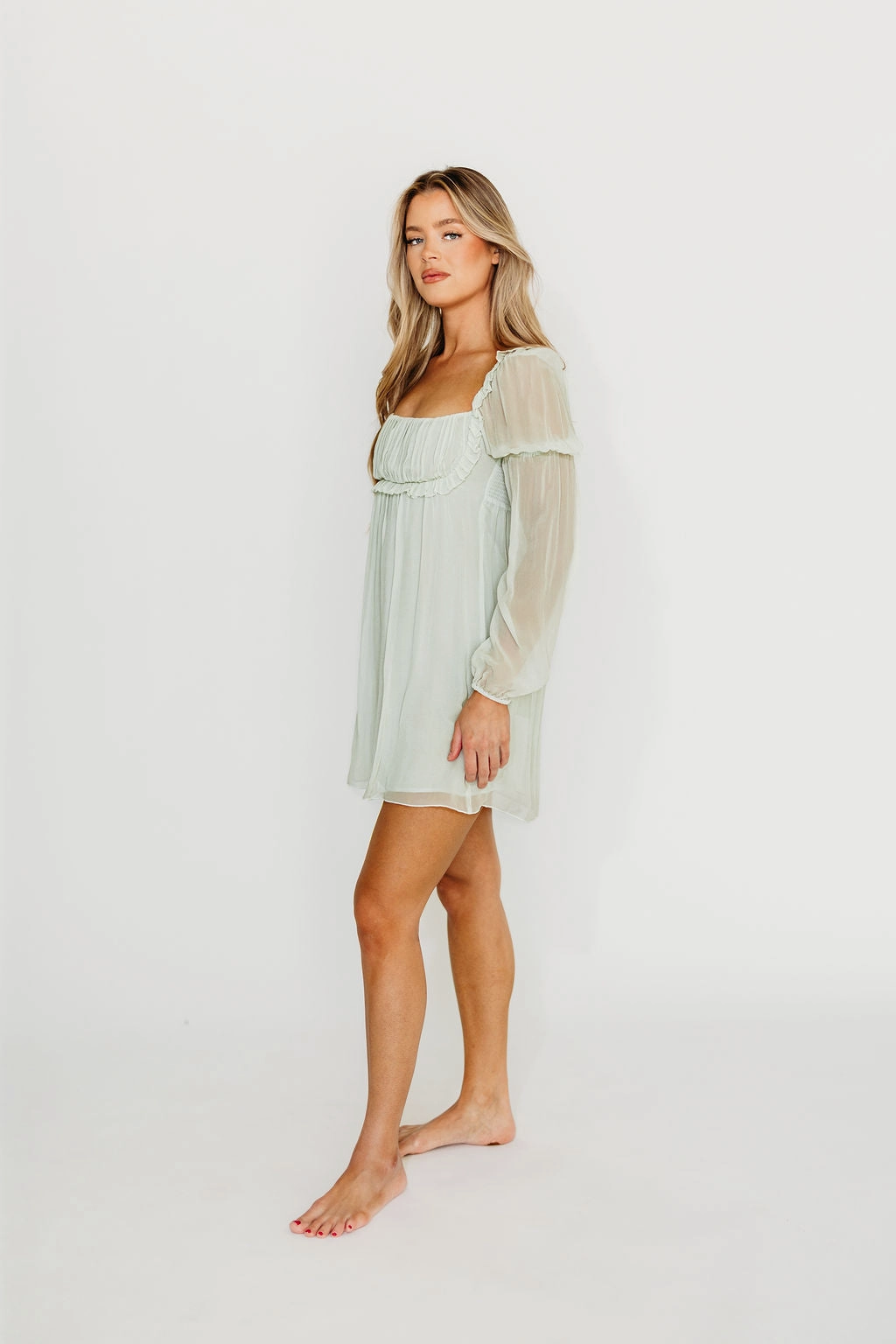 Cyrus Mini Dress in Sage *Final-Sale*