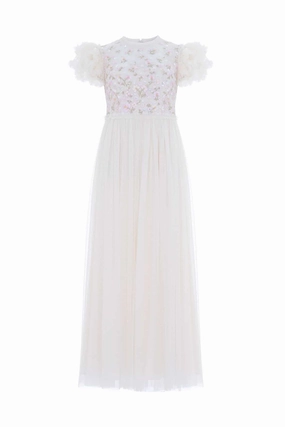 Dahlia Ditsy Bodice Round Neck Ankle Gown Dahlia Ditsy Bodice Round Neck Ankle Gown