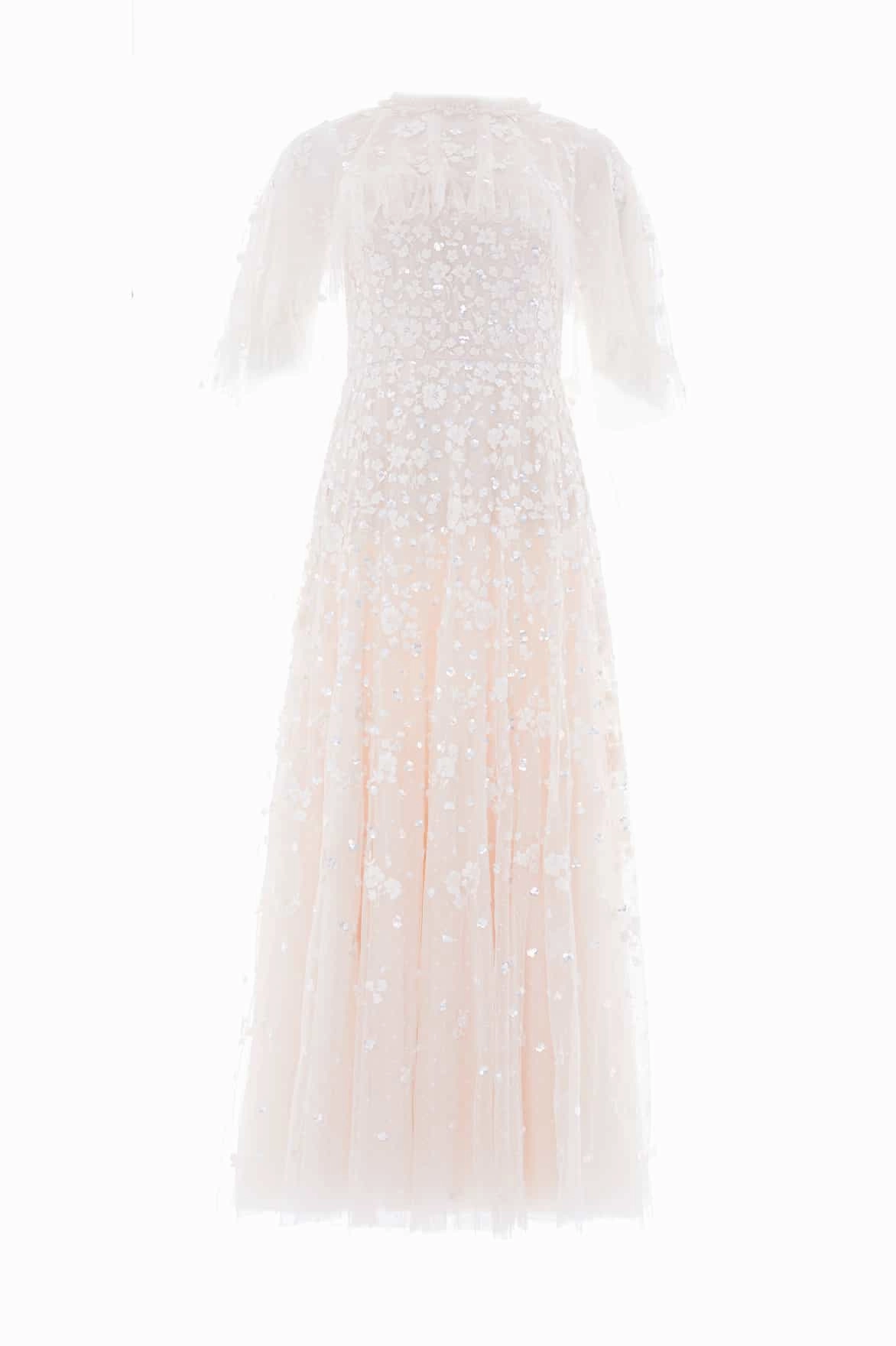 Dahlia Ditsy Short Cape Ankle Gown