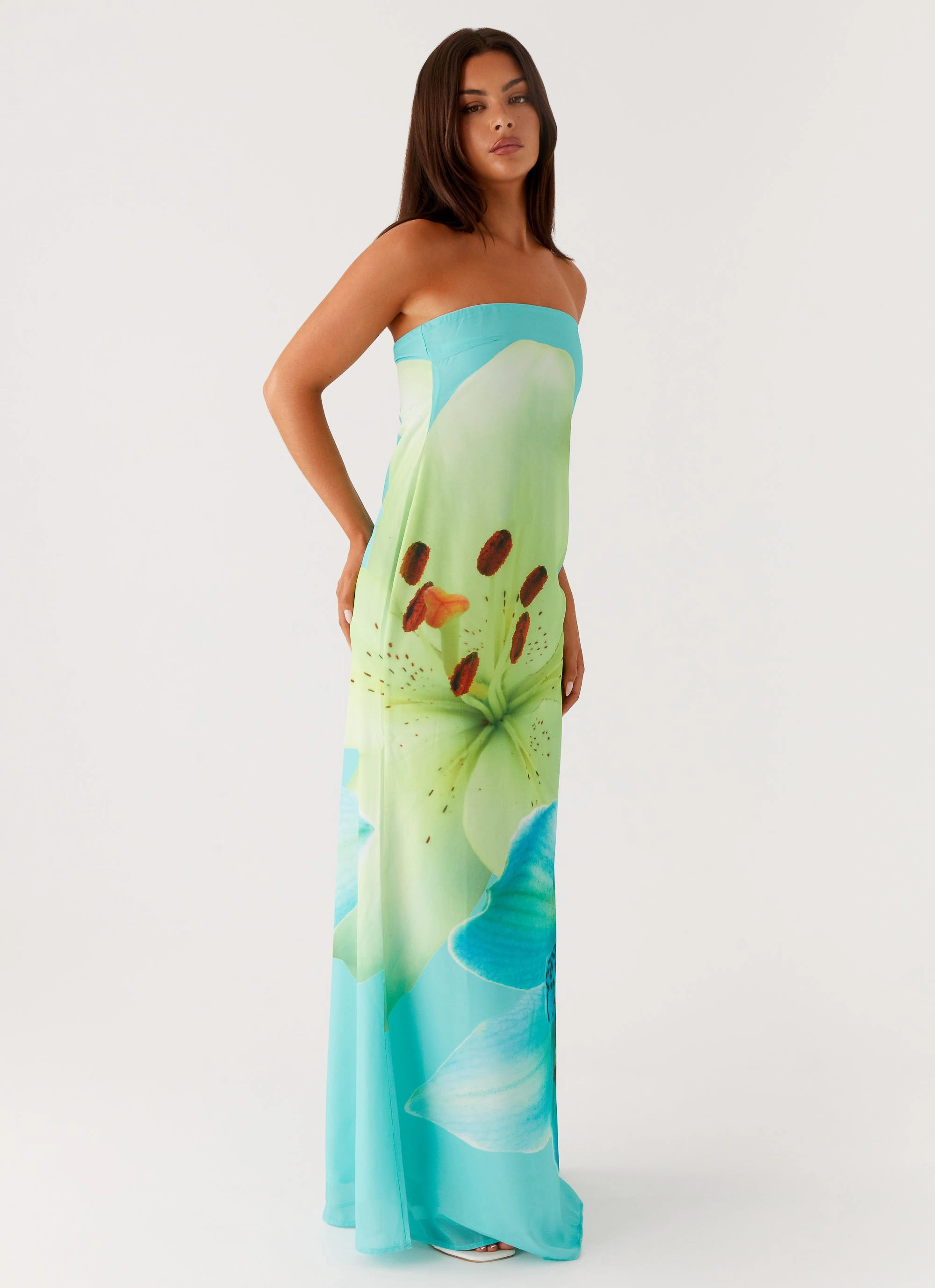 Darcy Maxi Dress - Turquoise Floral