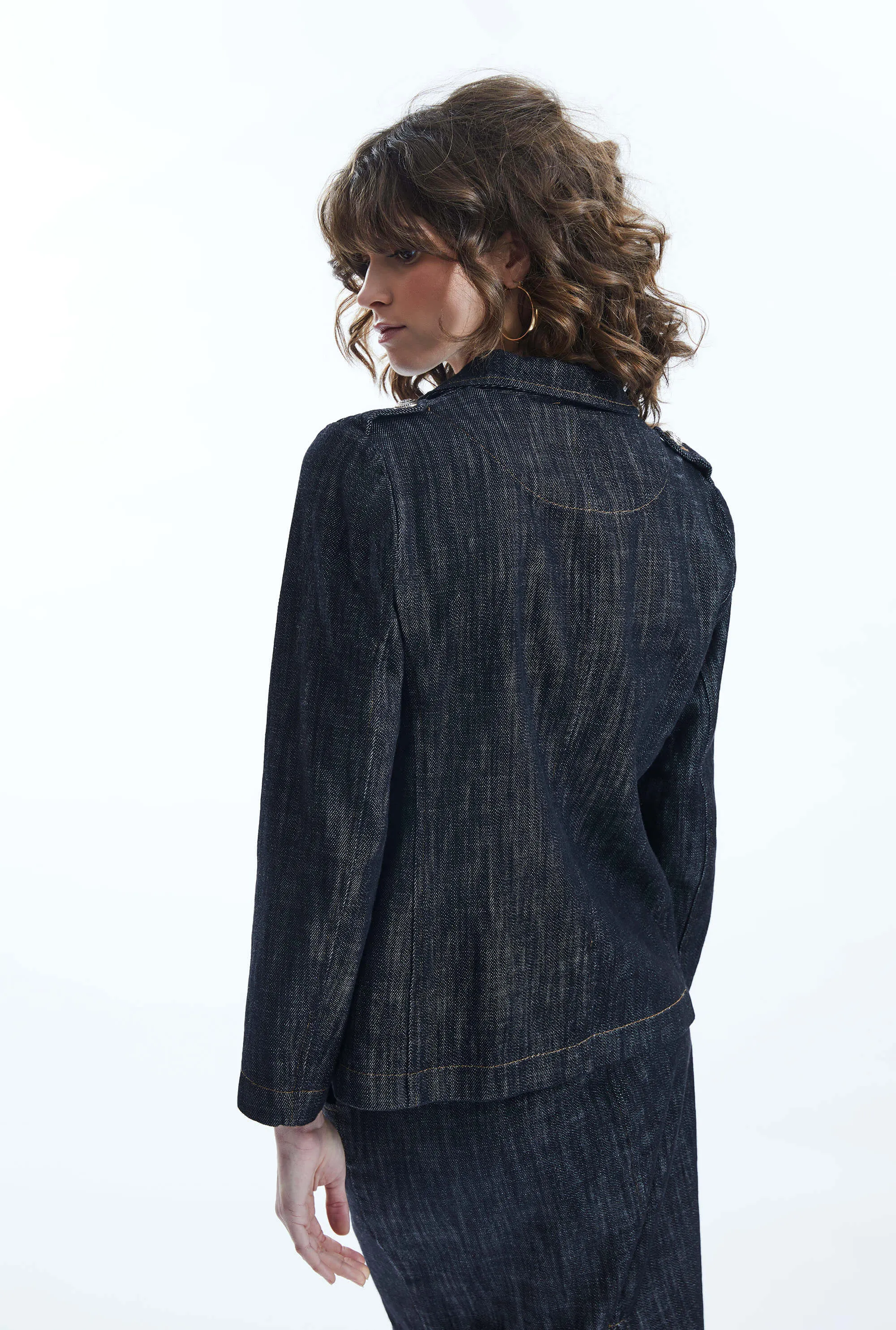 Dark Jean Tailored Blazer