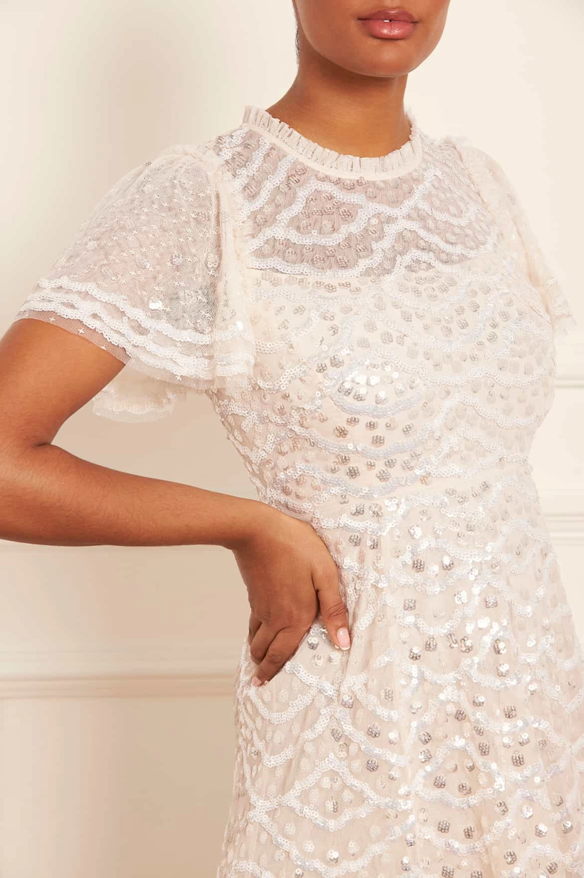 Deco Dot Gloss Ankle Gown