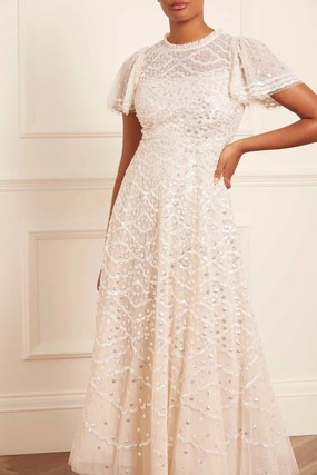 Deco Dot Gloss Ankle Gown Deco Dot Gloss Ankle Gown