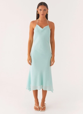 Deep Dive Midi Dress - Pale Blue Deep Dive Midi Dress - Pale Blue