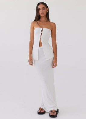 Delicate Lady Knit Top - White Delicate Lady Knit Top - White