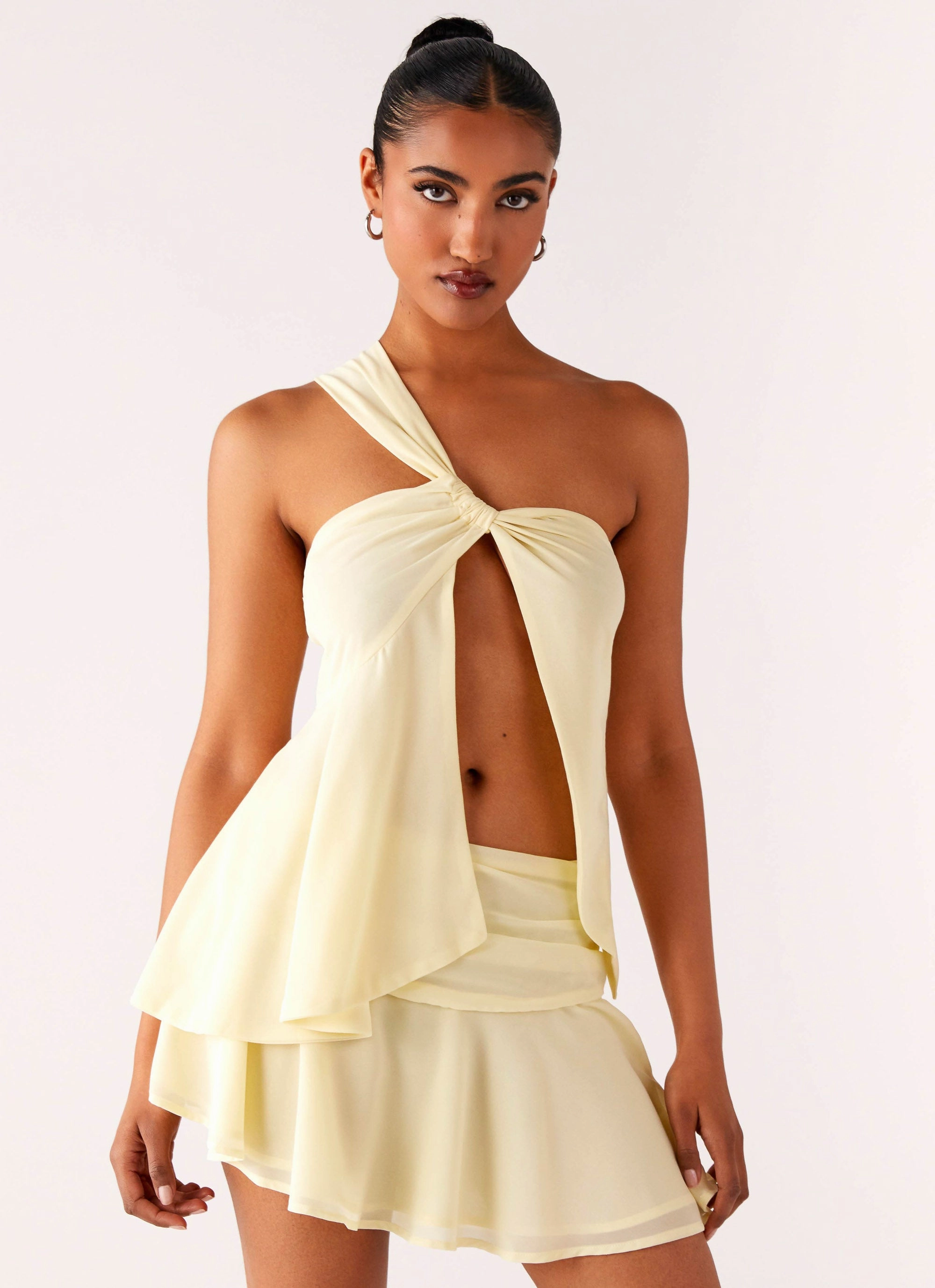 Delight Me Low Rise Mini Skirt - Yellow