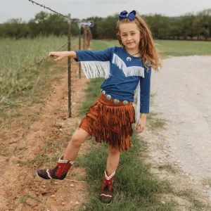 Denim Long Sleeve Shirt (2T-5T)