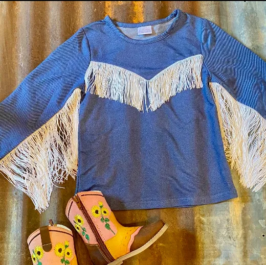 Denim Long Sleeve Shirt (2T-5T)
