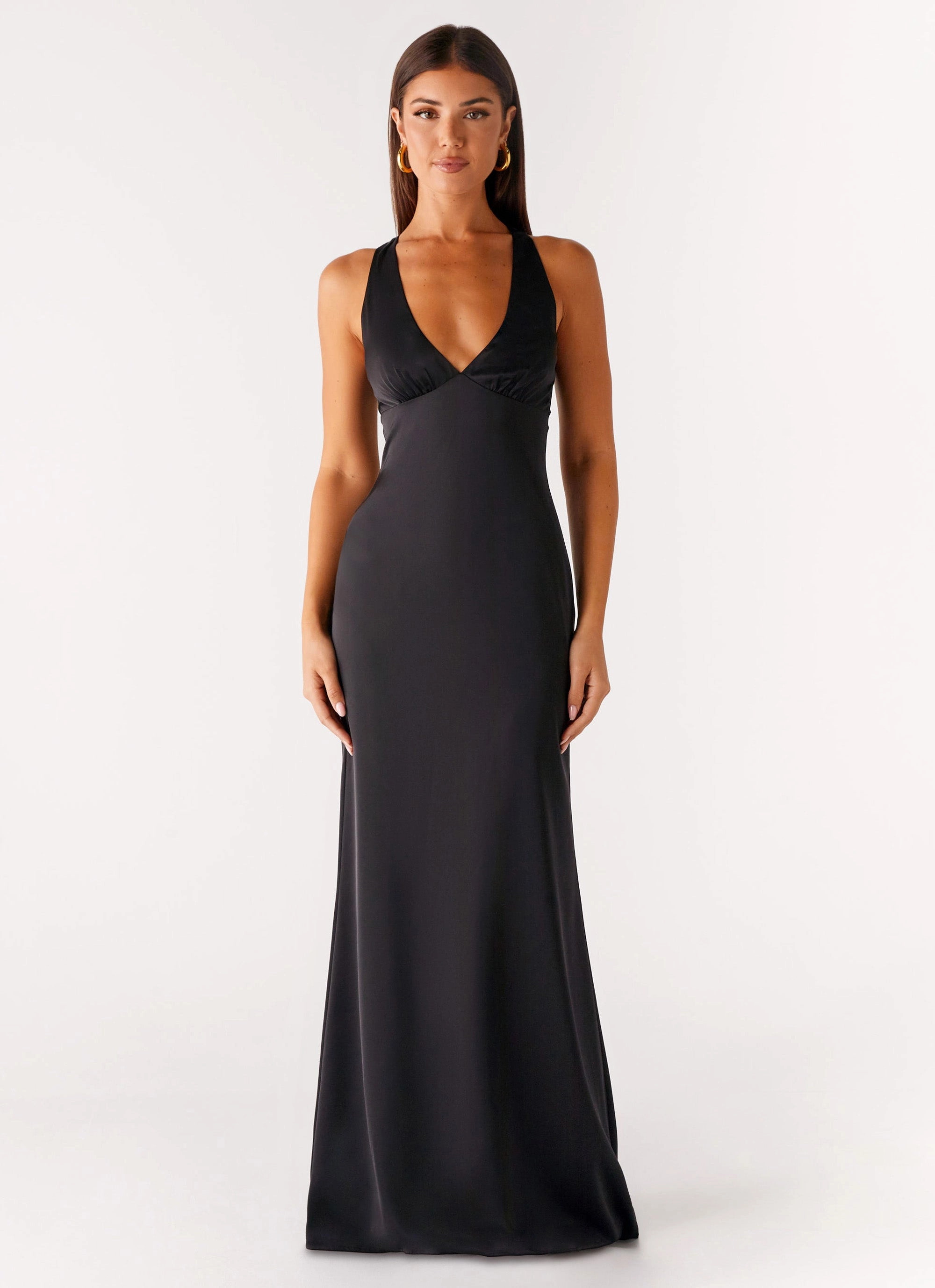 Desi Halterneck Maxi Dress - Black