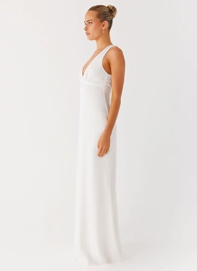 Desi Halterneck Maxi Dress - White Desi Halterneck Maxi Dress - White