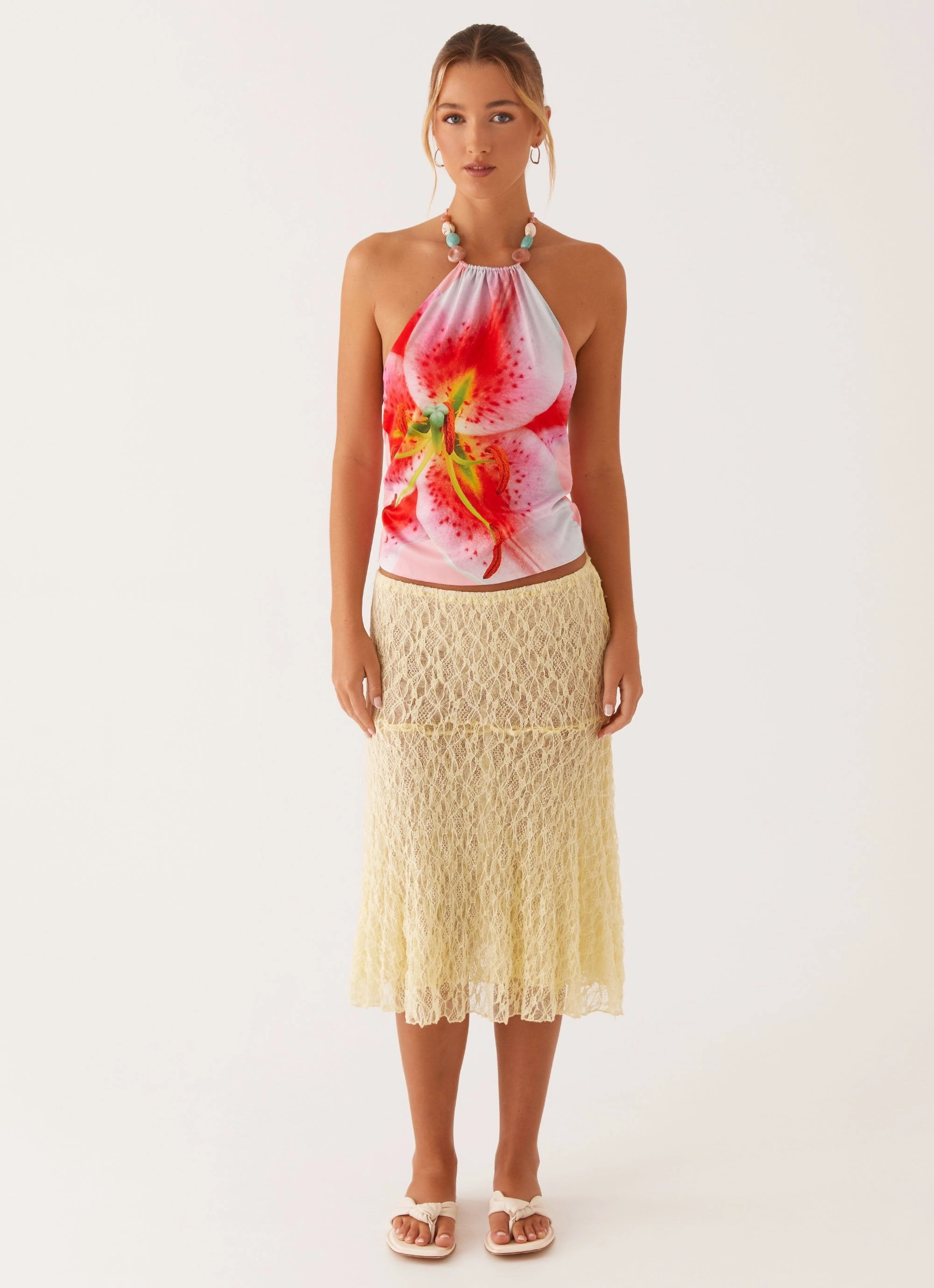 Destiny Midi Skirt - Yellow