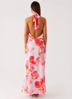 Diablo Backless Maxi Dress - Blushing Blossom Diablo Backless Maxi Dress - Blushing Blossom