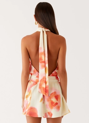 Diablo Backless Mini Dress - Mimosa Blossom Diablo Backless Mini Dress - Mimosa Blossom