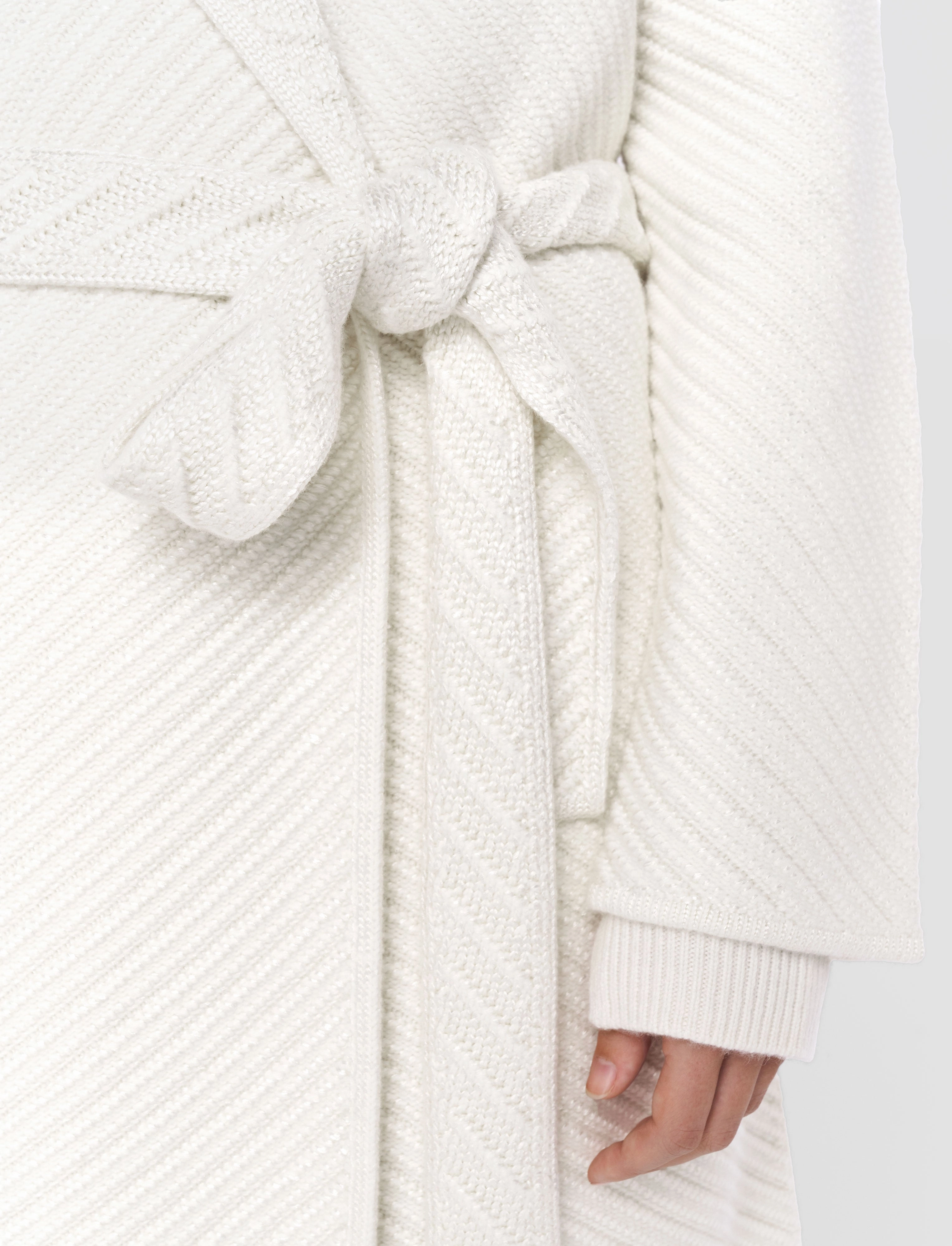 Diagonal Knit Coat