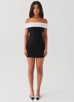 Diamonds and Pearls Mini Dress - Black Diamonds and Pearls Mini Dress - Black