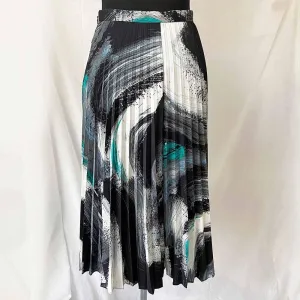 Diane Von Furstenberg Pleated Printed Midi Skirt