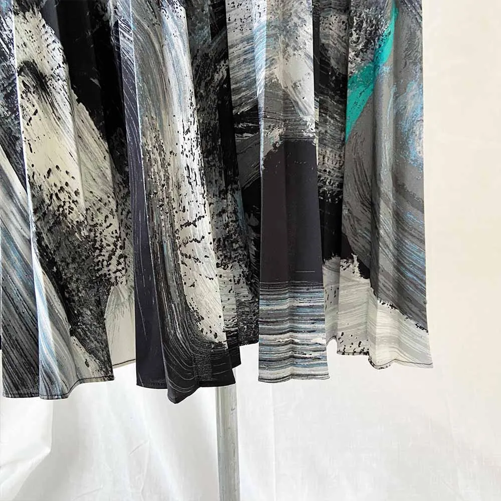 Diane Von Furstenberg Pleated Printed Midi Skirt