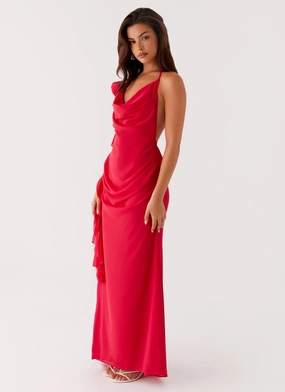 Diedre Rose Strappy Maxi Dress - Raspberry Diedre Rose Strappy Maxi Dress - Raspberry