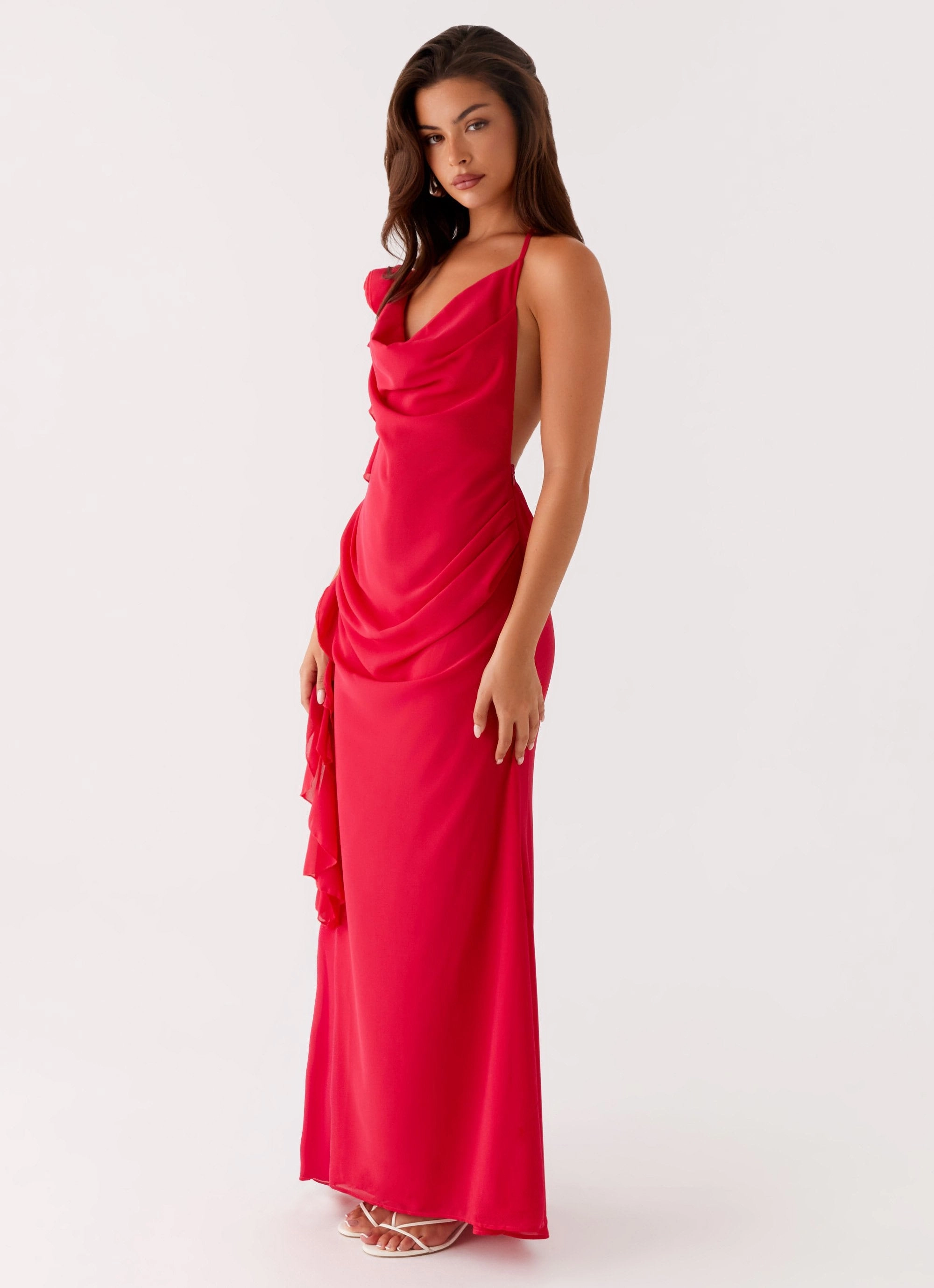 Diedre Rose Strappy Maxi Dress - Raspberry