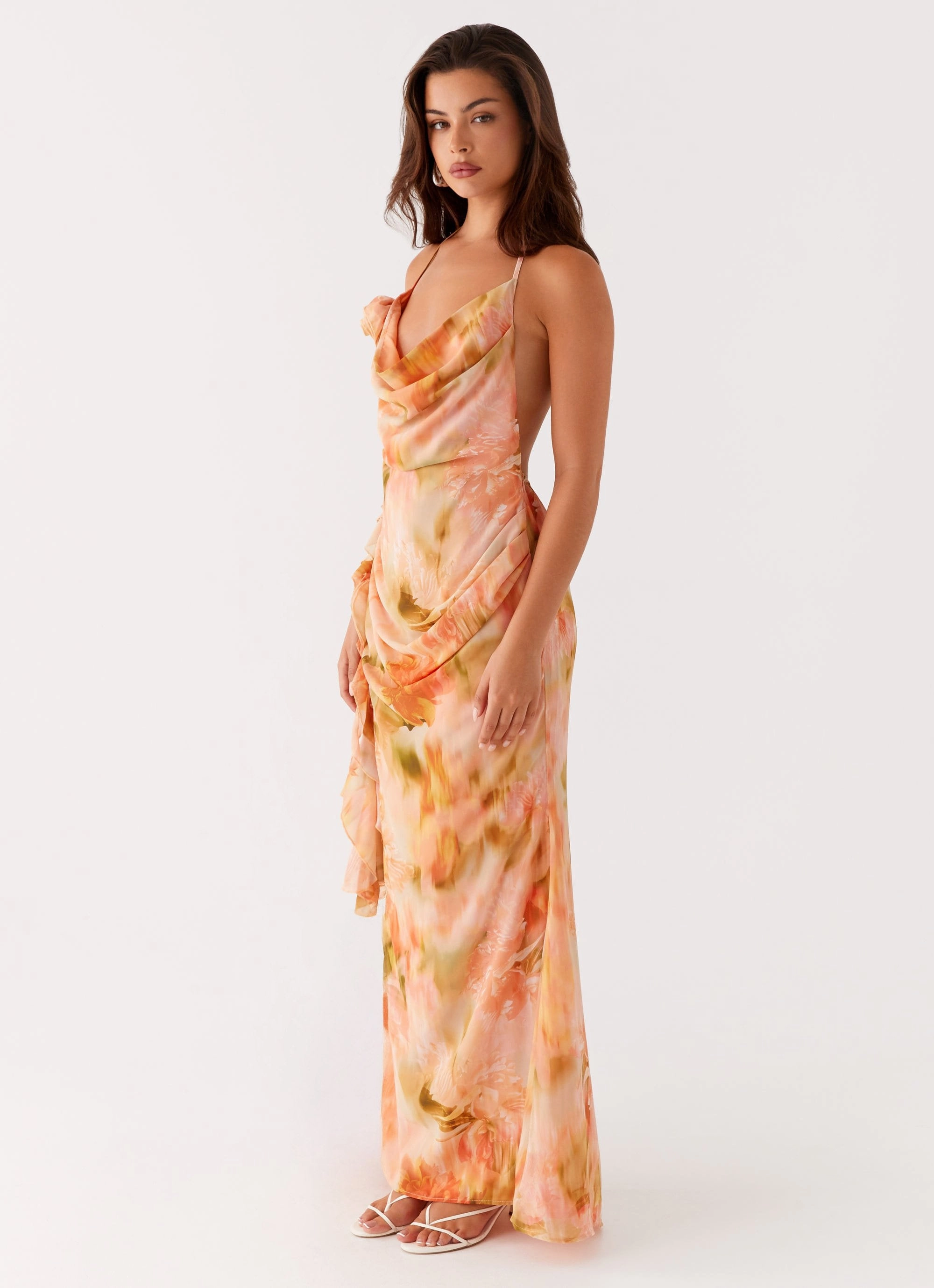 Diedre Rose Strappy Maxi Dress - Sunset Floral