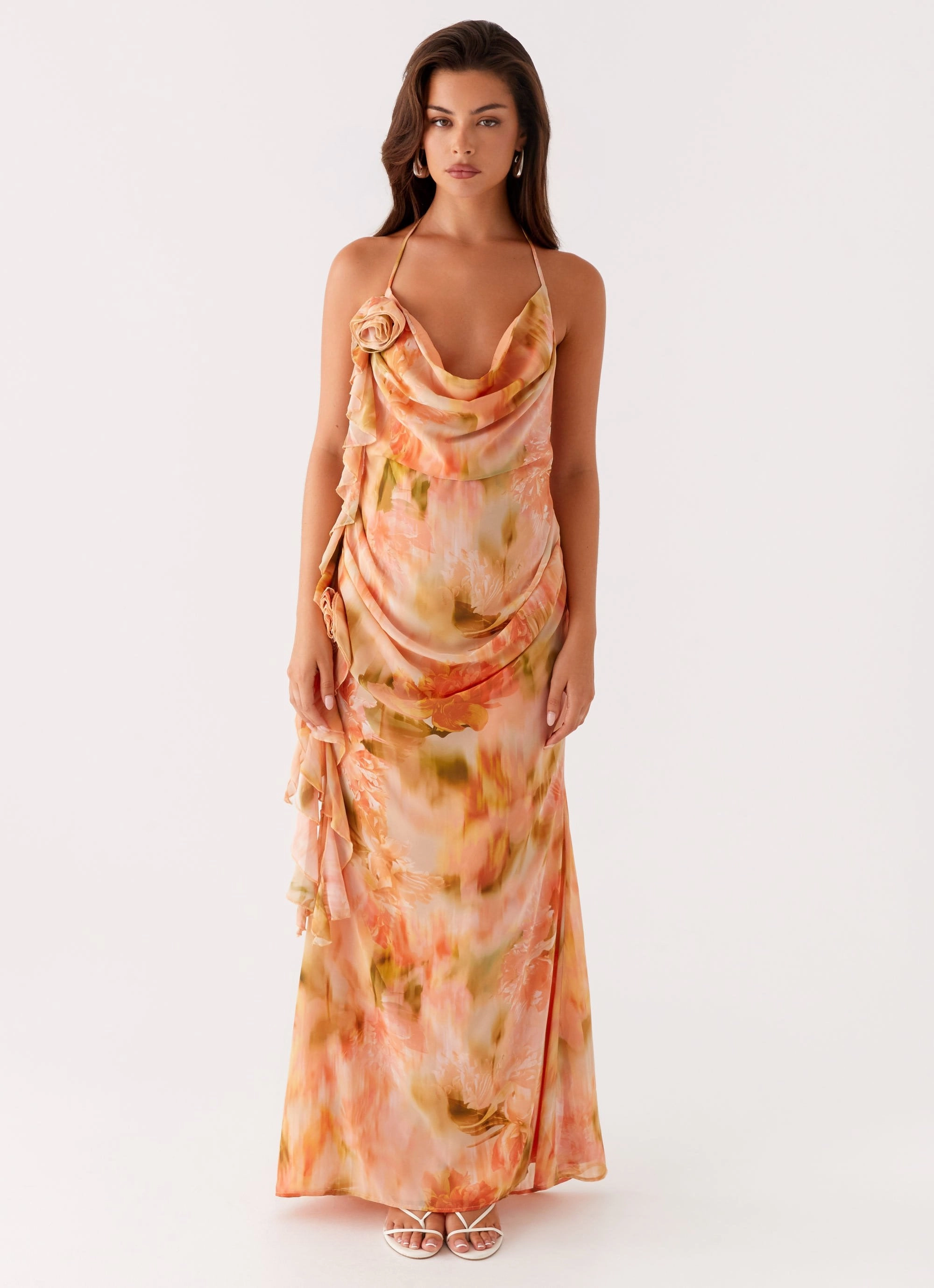 Diedre Rose Strappy Maxi Dress - Sunset Floral