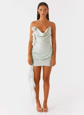 Diedre Rose Strappy Mini Dress - Sage Diedre Rose Strappy Mini Dress - Sage