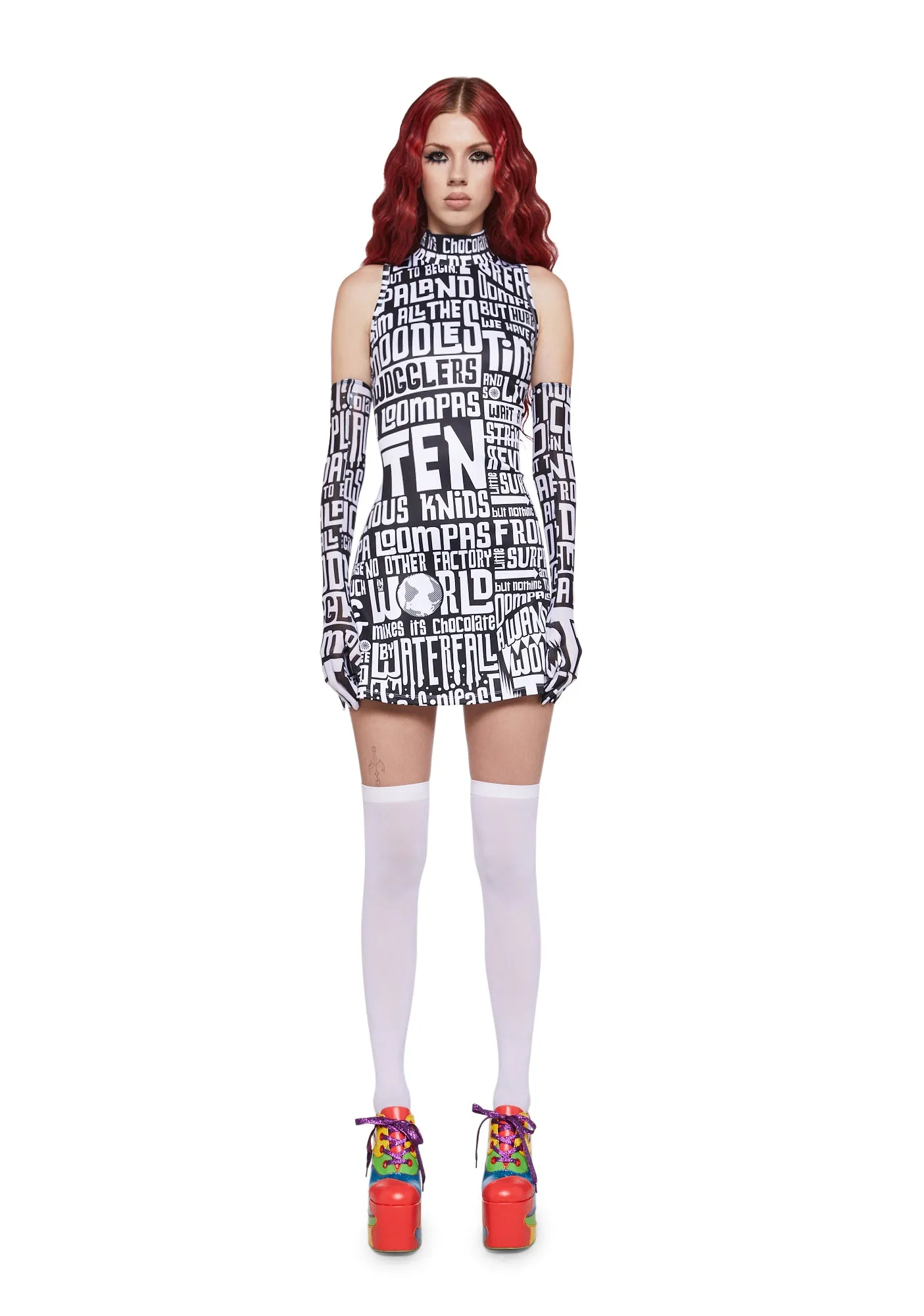 Dipping Dreams Dress With Gloves