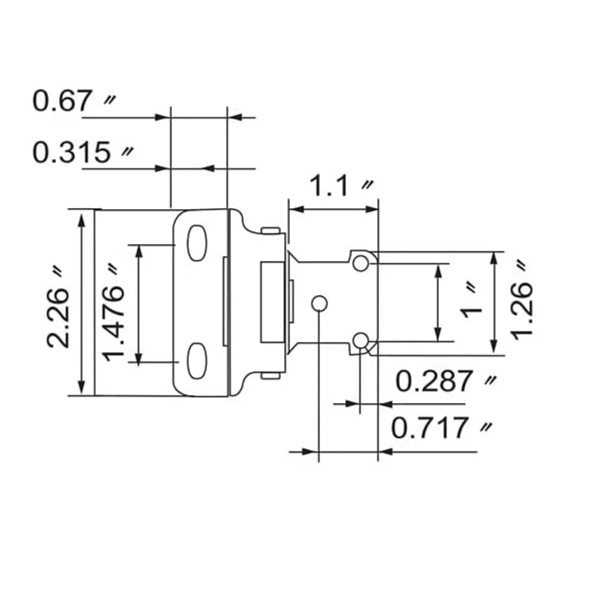 Diversa Partial Wrap 1/2" Overlay Brushed Satin Nickel Cabinet Hinges (Pair)