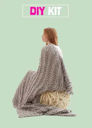 DIY Kit - Fisherman Rib Blanket - Merino No. 5