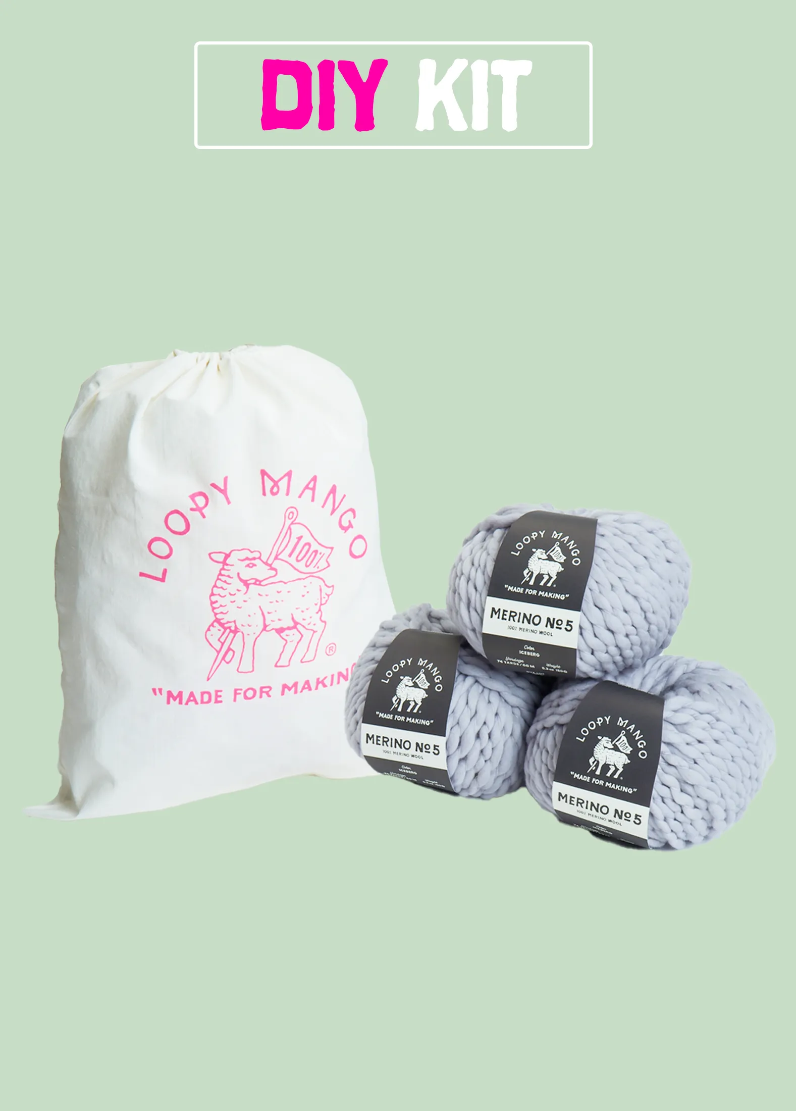 DIY Kit - Fisherman Rib Blanket - Merino No. 5