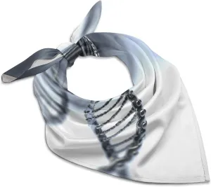 DNA Chain Photo 18" Square Head Scarf Lightweight Silk Scarf for Women Soft Satin Head Scarves Large Neckerchief Fashion Bandanas Silk Headband Neck Satin Scarfs for Bag Hair Scarves Gift