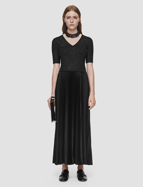 Domat Pleated Lurex Dress Domat Pleated Lurex Dress