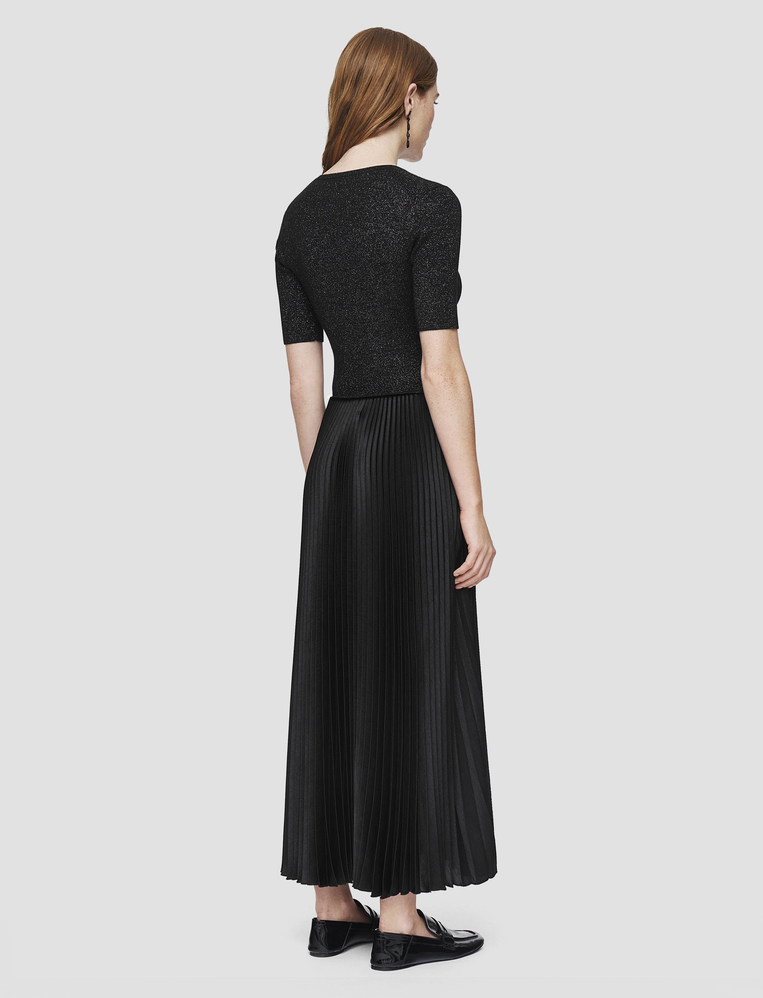 Domat Pleated Lurex Dress