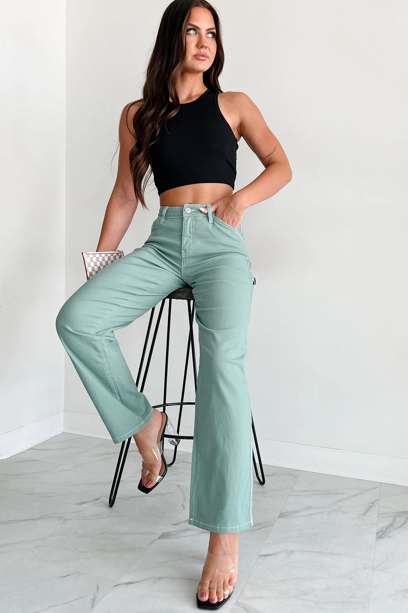 DOORBUSTER Lark High Rise Straight Leg Carpenter Jeans (Jasmin)