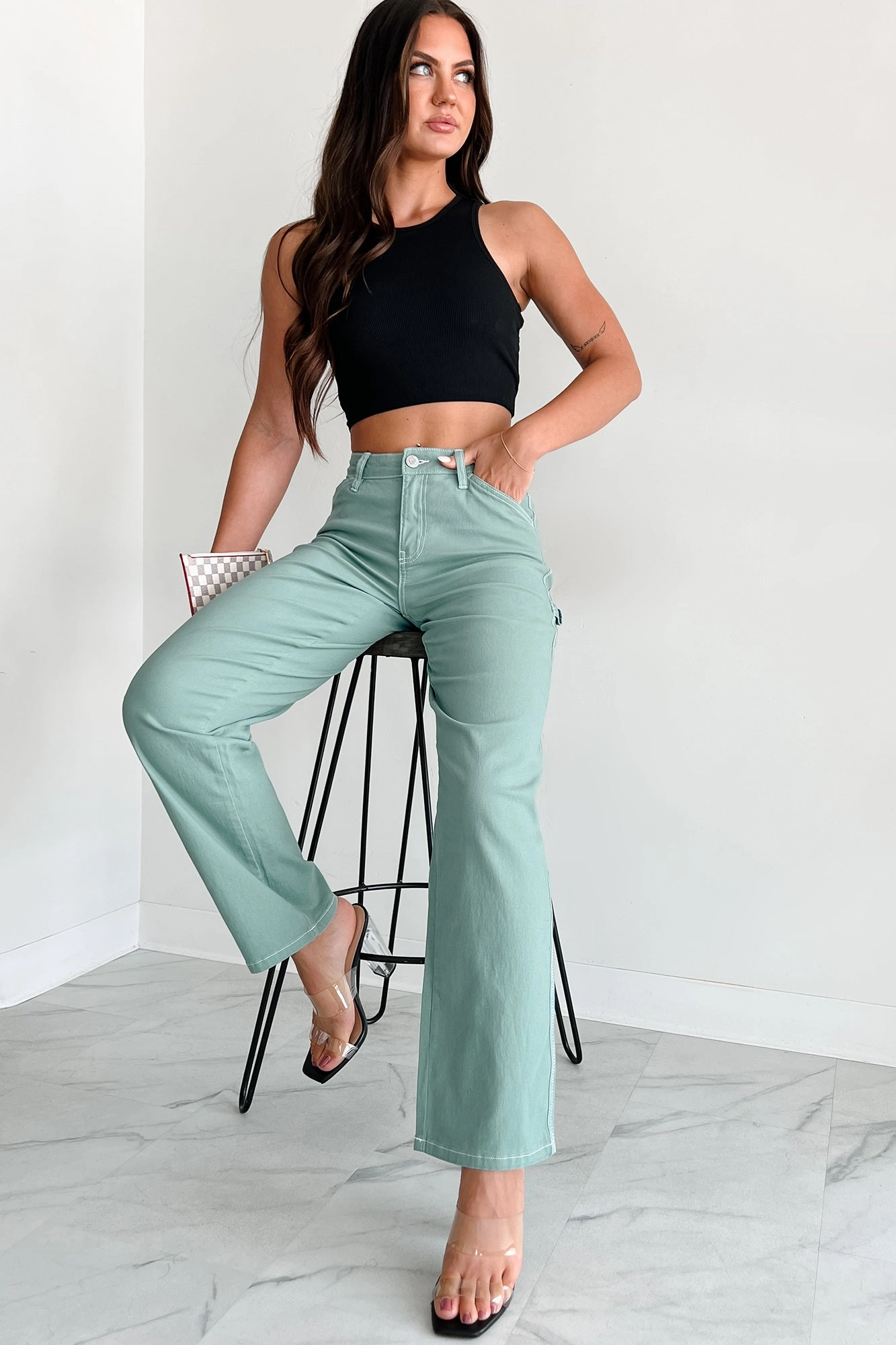 DOORBUSTER Lark High Rise Straight Leg Carpenter Jeans (Jasmin)